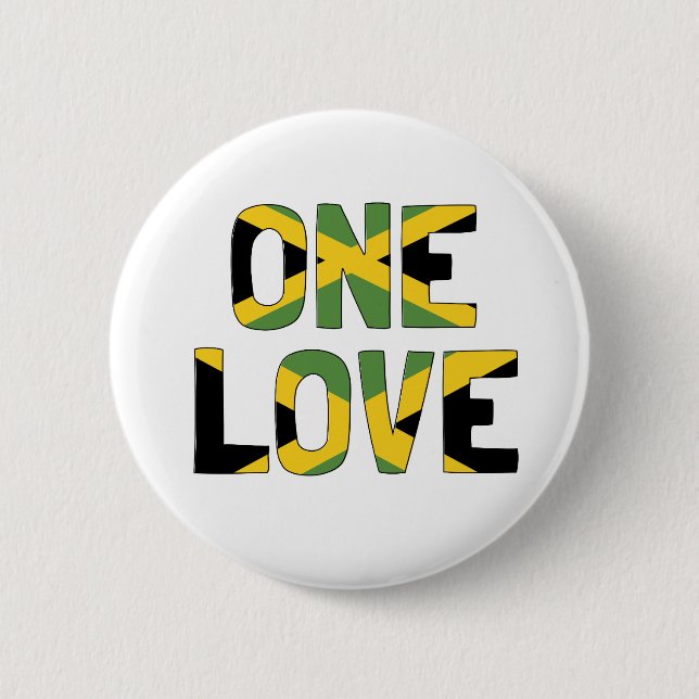 Badge Rond 5 Cm Un bouton jamaïcain d'amour (Devant)