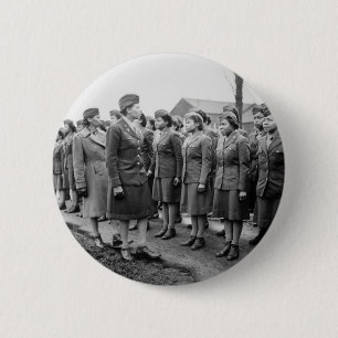 Badge Rond 5 Cm Un bureau américain en Afrique inspecte les troupe