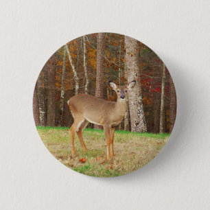 Badge Rond 5 Cm Un cerf de rêve de chasseur