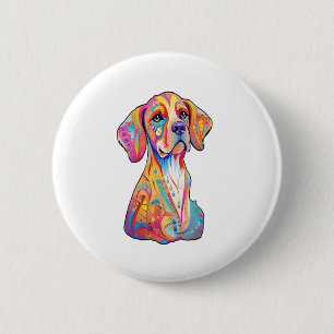 Badge Rond 5 Cm Un chien aquarelle