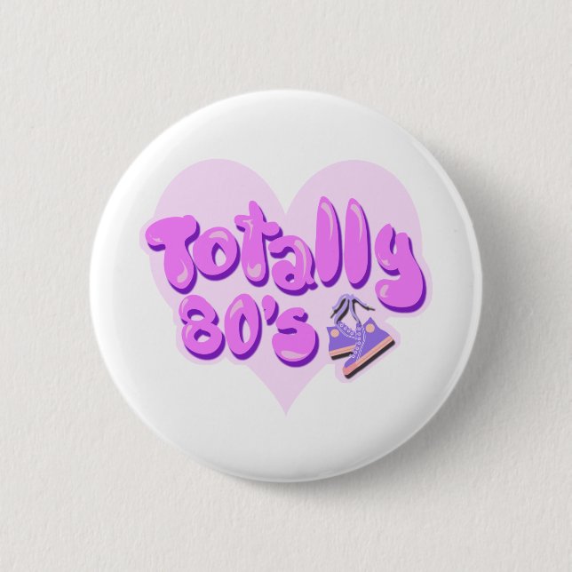 Badge Rond 5 Cm Un coeur des années 80 (Devant)