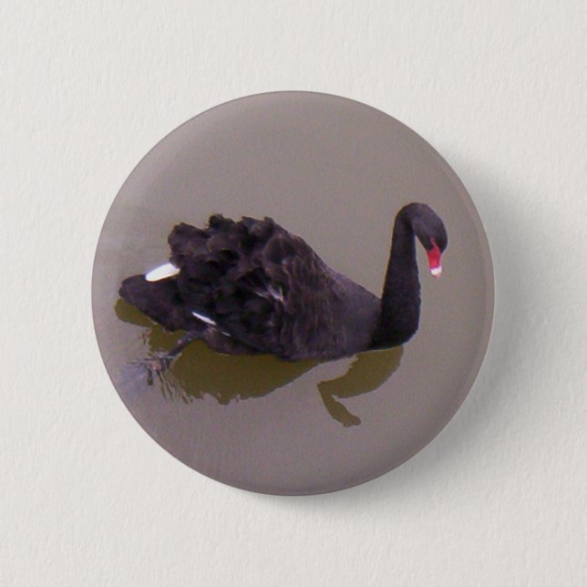 Badge Rond 5 Cm Un cygne plus noir (Devant)
