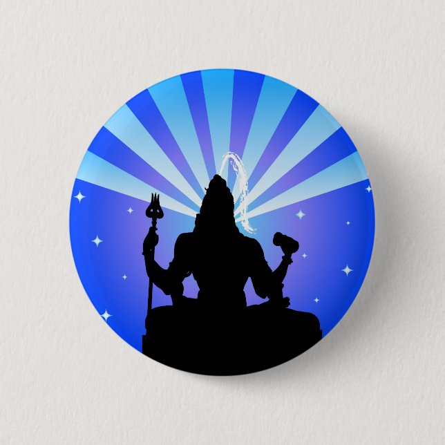 Badge Rond 5 Cm Un dieu indien Shiva - bouton (Devant)