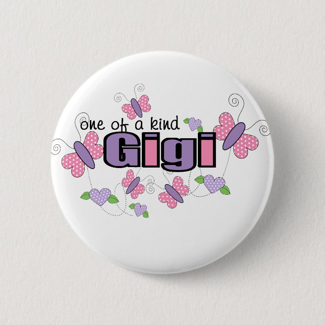 Badge Rond 5 Cm Un d'un Gigi aimable (Devant)