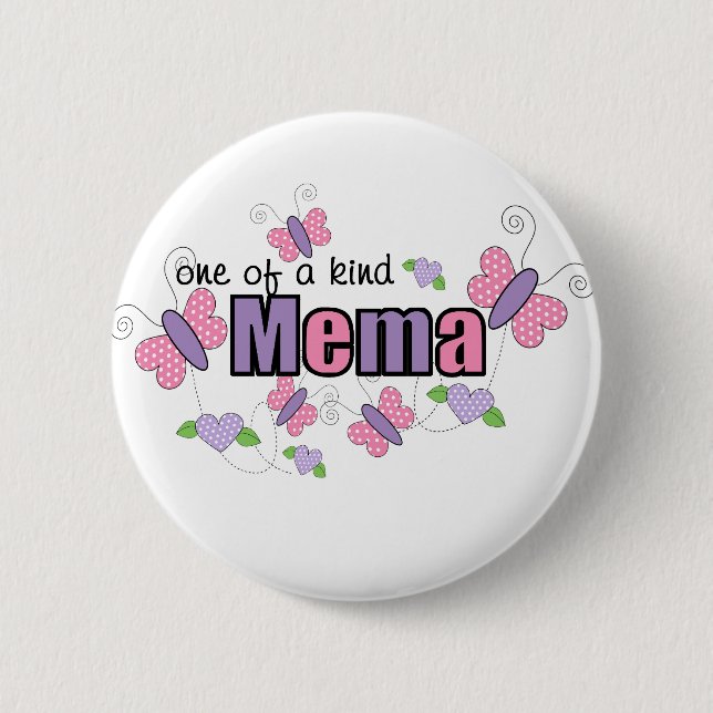 Badge Rond 5 Cm Un d'un Mema aimable (Devant)