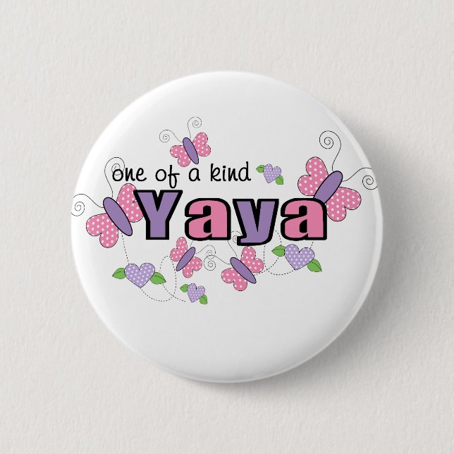 Badge Rond 5 Cm Un d'un YaYa aimable (Devant)