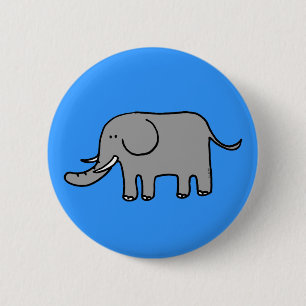 Badge Rond 5 Cm Un éléphant drôle