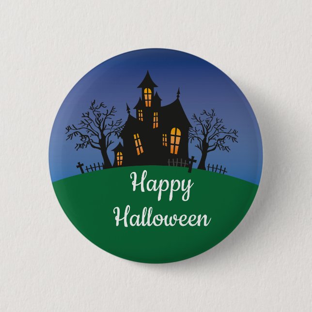 Badge Rond 5 Cm Un Halloween réjouissant (Devant)