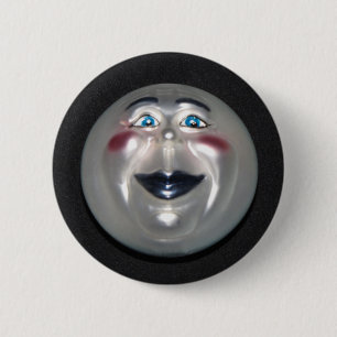 Badge Rond 5 Cm Un Homme Très Cool Sur La Lune Bouton Figure