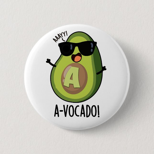 Badge Rond 5 Cm Un jeu d'Avocado amusant à vocado (Devant)