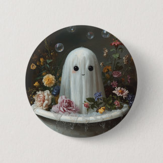 Badge Rond 5 Cm Un joli fantôme d'Halloween