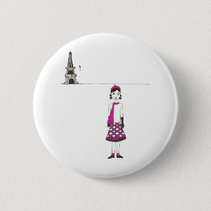 Badge Rond 5 Cm Un jour à Paris France