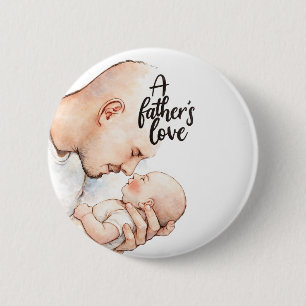 Badge Rond 5 Cm Un moment tendre d'un père