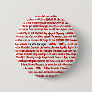 Badge Rond 5 Cm Un monde. Une prière