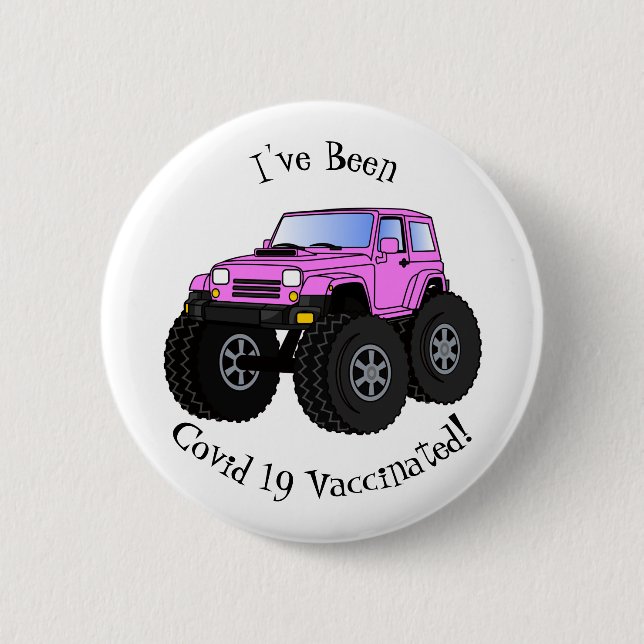 Badge Rond 5 Cm Un Pink Monster Cartoon (Devant)