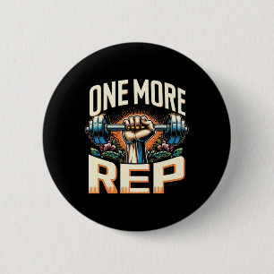 Badge Rond 5 Cm Un Rep Barbell Bodybuilding