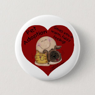 Badge Rond 5 Cm Un Sentiment Chaud Et Fou ! Cœur