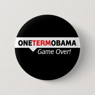 Badge Rond 5 Cm Un terme Obama - jeu plus de