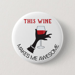 Badge Rond 5 Cm Un vin rouge amusant et personnalisable