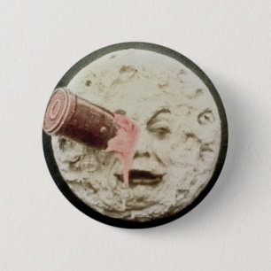 Badge Rond 5 Cm Un voyage au classique de Georges Melies de lune