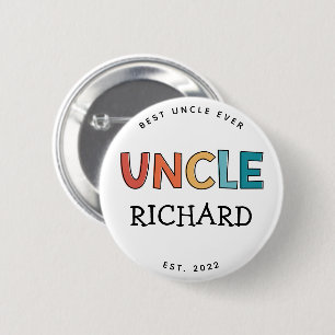 Badge Rond 5 Cm Uncle personnalisé Retro cadeau meilleur oncle jam
