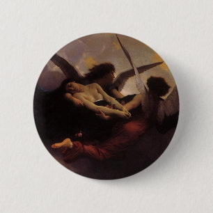 Badge Rond 5 Cm Une âme portée au ciel par Bouguereau
