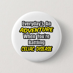 Badge Rond 5 Cm Une aventure quotidienne...Maladie coeliaque