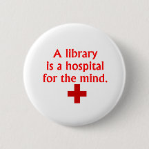Une bibliothèque est un hôpital pour le bouton