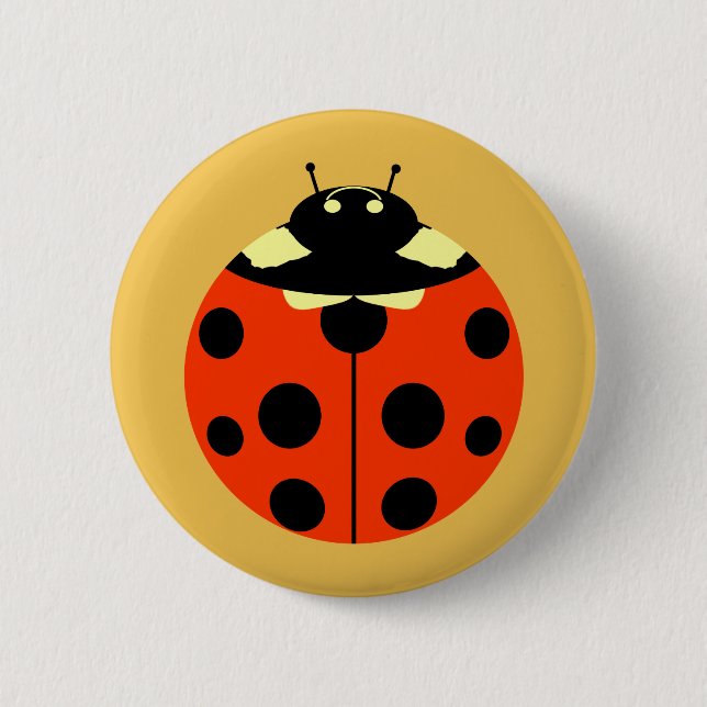 Badge Rond 5 Cm Une coccinelle (Devant)