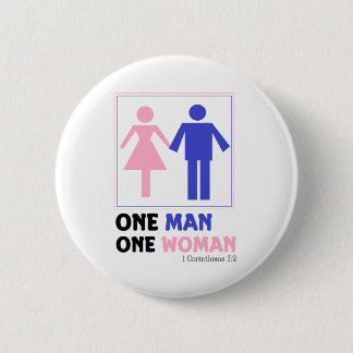 Badge Rond 5 Cm Une femme de l'homme un
