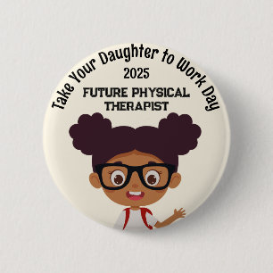Badge Rond 5 Cm Une fille AA sur mesure prend un enfant au travail