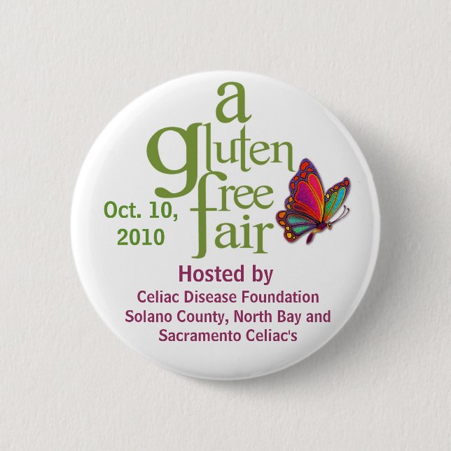 Badge Rond 5 Cm Une foire libre de gluten - bouton (Devant)