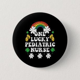 Badge Rond 5 Cm Une infirmière pédiatrique chanceuse drôle infirmi