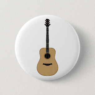 Badge Rond 5 Cm Une jolie guitare