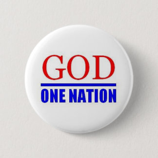 Badge Rond 5 Cm Une nation sous Dieu