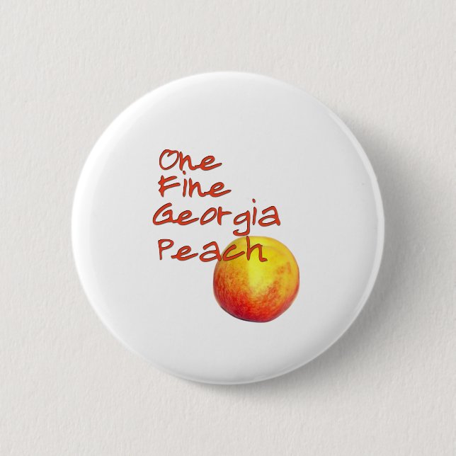 Badge Rond 5 Cm Une pêche fine de la Géorgie (Devant)