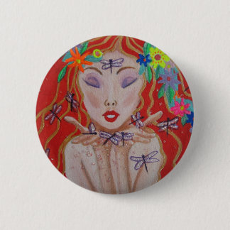 Badge Rond 5 Cm Une petite épée de libellule