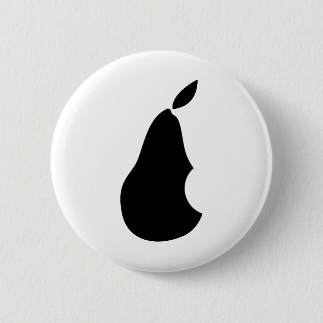Badge Rond 5 Cm Une poire avec une morsure ! (Devant)