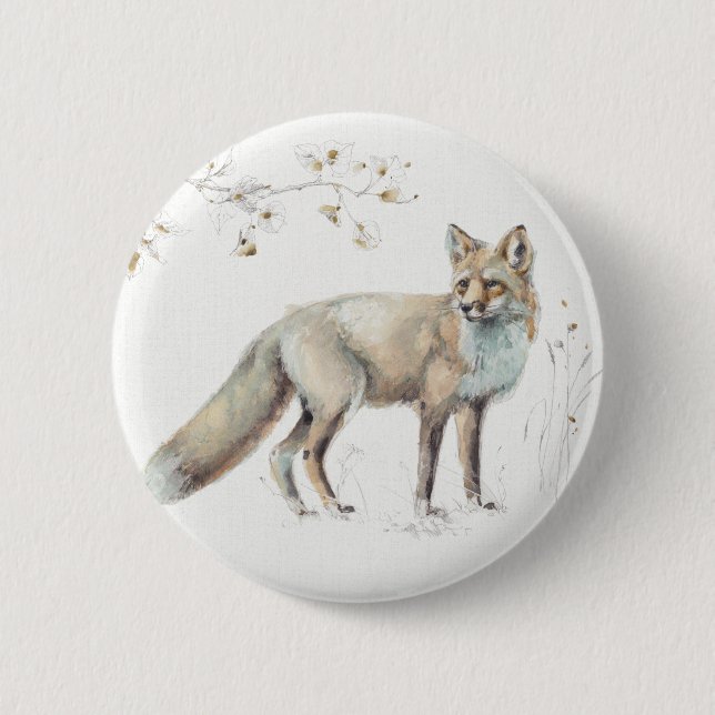 Badge Rond 5 Cm Une promenade XI de région boisée (Devant)