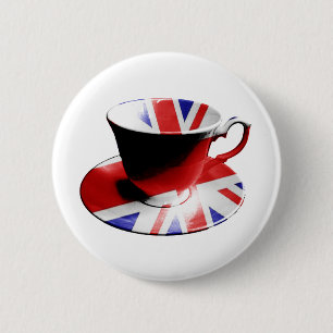 Badge Rond 5 Cm Une tasse intéressante de thé anglais