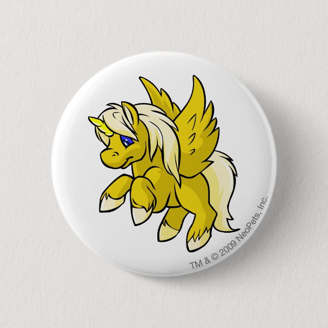 Badge Rond 5 Cm Uni jaune (Devant)