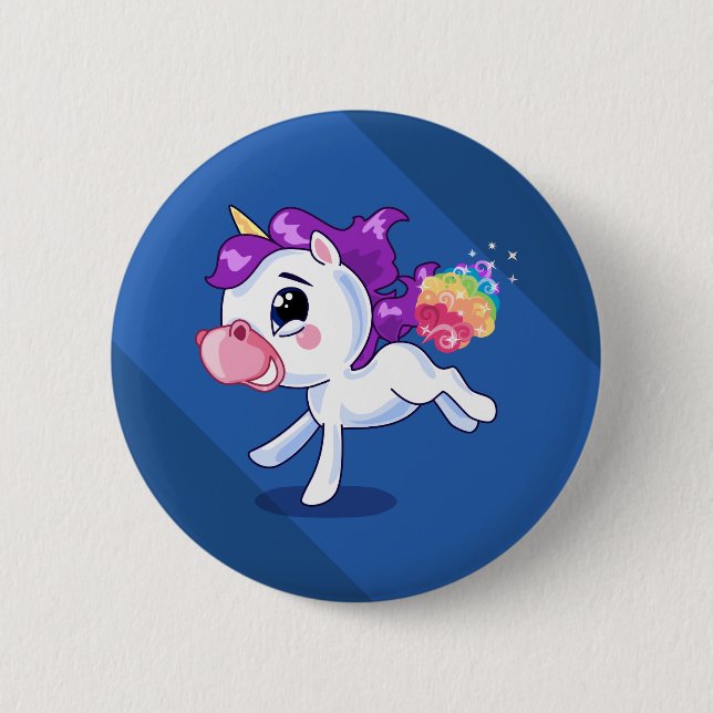 Badge Rond 5 Cm Unicorn Farts (Devant)