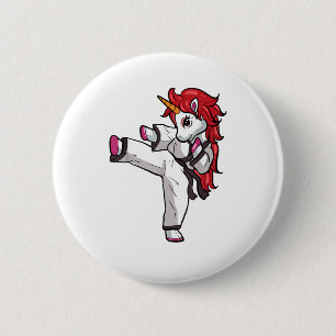 Badge Rond 5 Cm Unicorn Karate Girl Taekwondo Jiu Jitsu MIXED MART