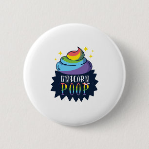 Badge Rond 5 Cm Unicorne Poop