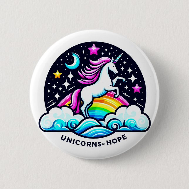 Badge Rond 5 Cm Unicornes de l'espoir (Devant)