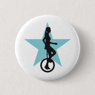 Badge Rond 5 Cm unicycle
