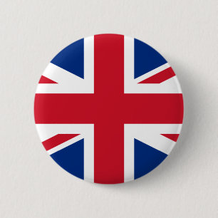 Badge Rond 5 Cm Union Jack Royaume-Uni