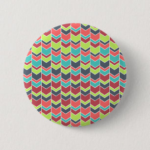 Badge Rond 5 Cm Unique couleur moderne Chevron Motif