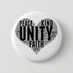 Badge Rond 5 Cm Unity Wordcloud Be Kind Stop Buller Orange Unity