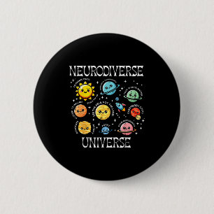 Badge Rond 5 Cm Univers neurodiverse autistique espace de sensibil